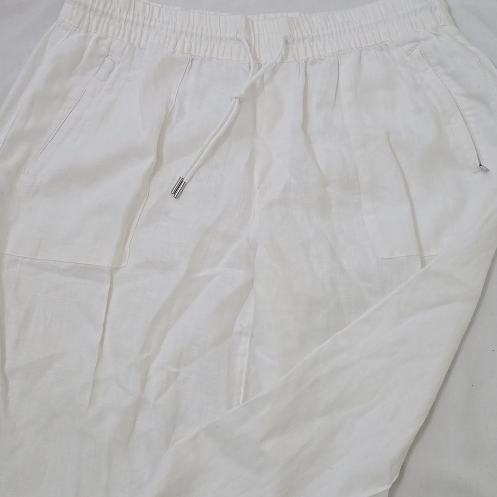 New without Tags Athleta White Linen Pants Womens Size 12T